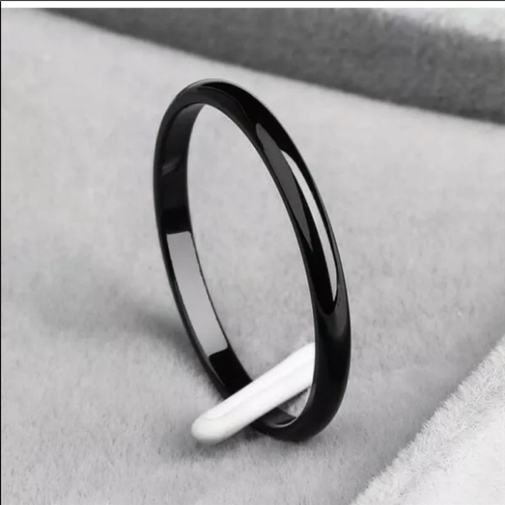 Black Stainless Steel 2mm ring